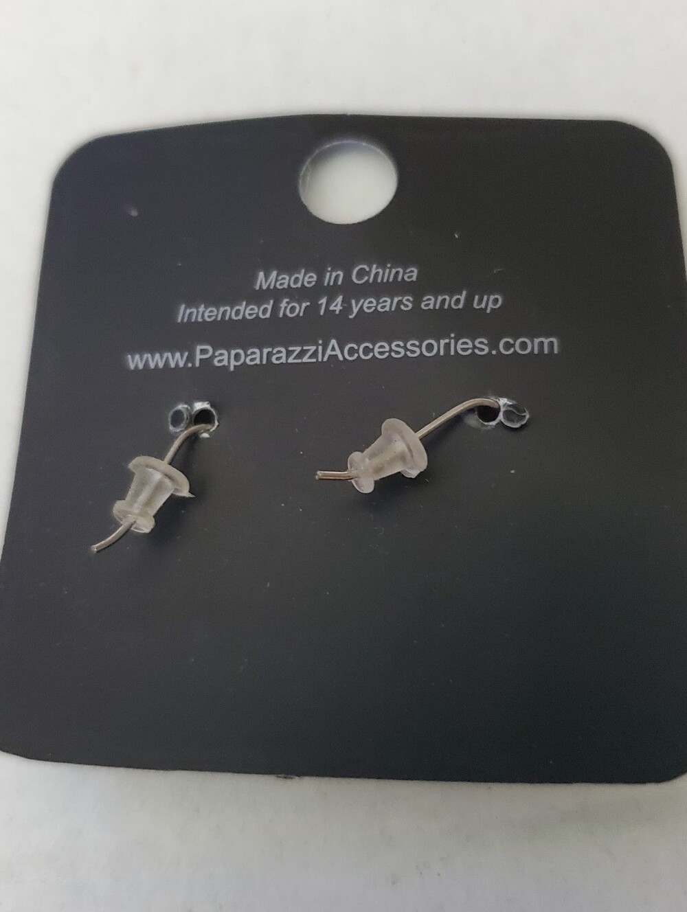 Paparazzi Silver Tone Hook Earrings**Round Blue/Green Stone